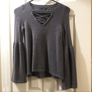 Bell sleeve sweater